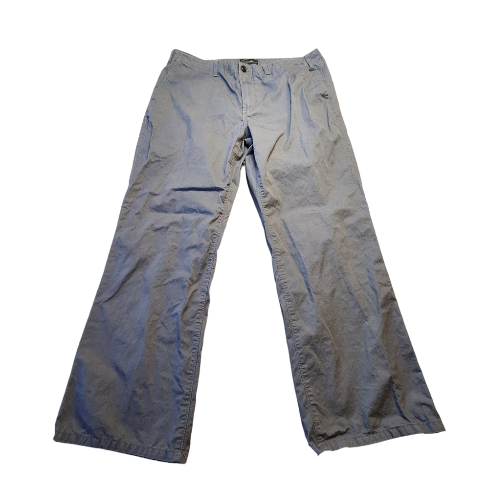 Eddie Bauer Men's Gray Cotton Chino Pants Size 38X30 H23